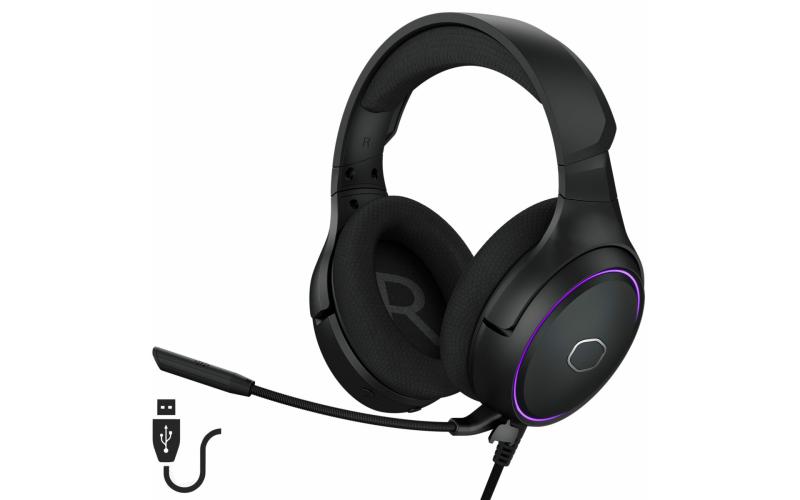 Cooler master – MH650 USB gaming headset { RGB illumination / 7.1 surround sound / detachable mic / swiveling ear cups }